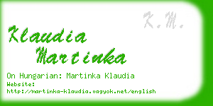 klaudia martinka business card